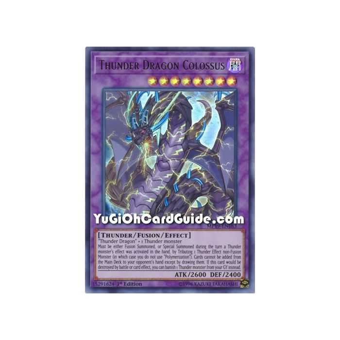 Thunder Dragon Colossus (Ultra Rare) – 2019 Gold Sarcophagus Mega Pack | Carta YUGIOH en México