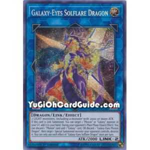 Galaxy-Eyes Solflare Dragon (Prismatic Secret Rare) – 2019 Gold Sarcophagus Mega Pack | Carta YUGIOH en México