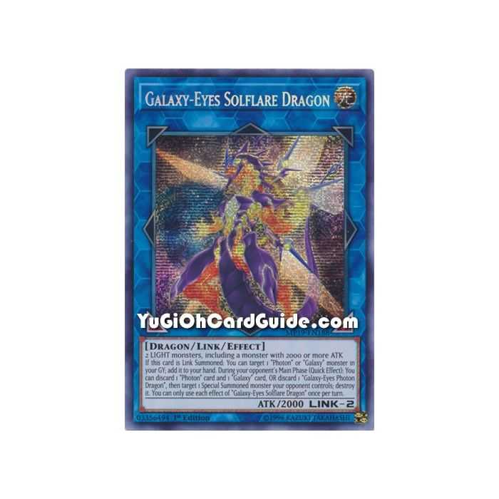 Galaxy-Eyes Solflare Dragon (Prismatic Secret Rare) – 2019 Gold Sarcophagus Mega Pack | Carta YUGIOH en México