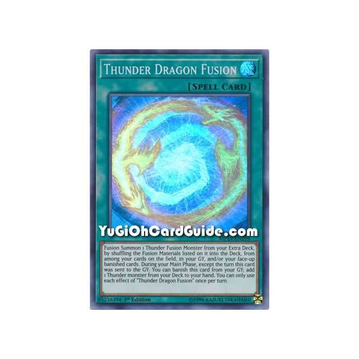 Thunder Dragon Fusion (Super Rare) – 2019 Gold Sarcophagus Mega Pack | Carta YUGIOH en México