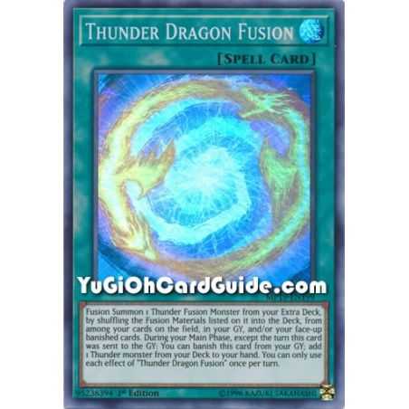 Thunder Dragon Fusion (Super Rare) – 2019 Gold Sarcophagus Mega Pack | Carta YUGIOH en México