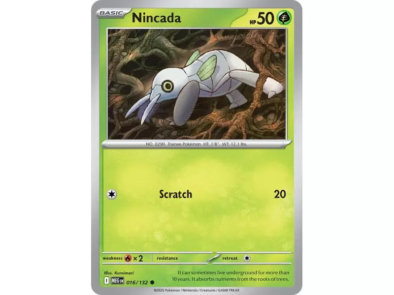 Nincada (Common) – ME01 Mega Evolution | Carta POKEMON en México