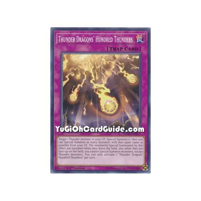 Thunder Dragons' Hundred Thunders (Common) – 2019 Gold Sarcophagus Mega Pack | Carta YUGIOH en México