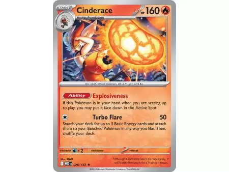 Cinderace (Rare Holofoil) – ME01 Mega Evolution | Carta POKEMON en México