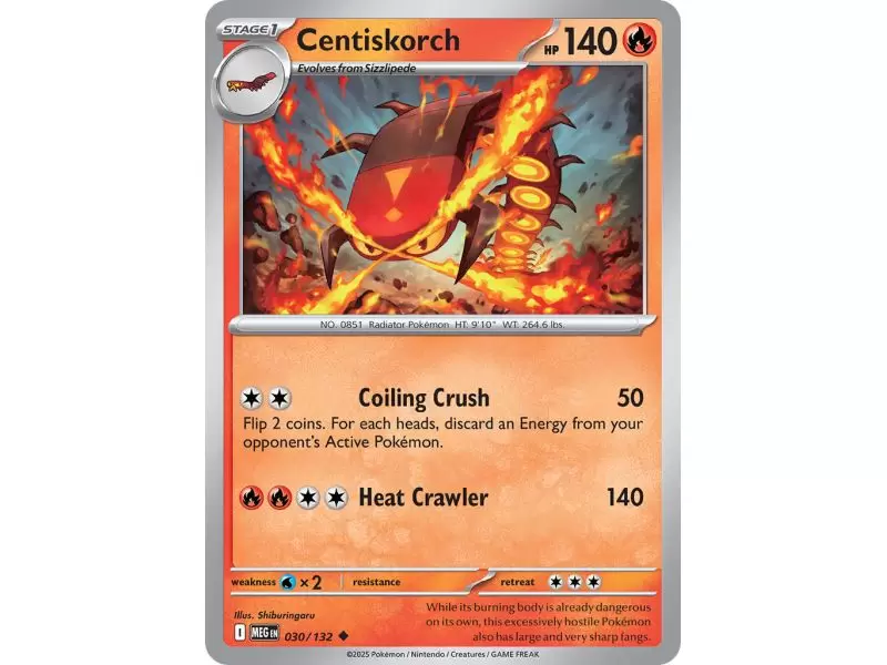 Centiskorch (Uncommon) – ME01 Mega Evolution | Carta POKEMON en México