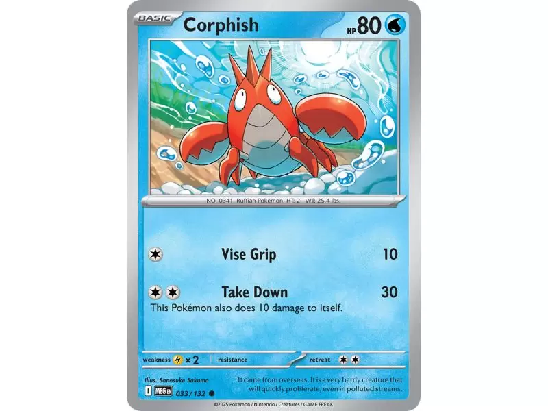 Corpish (Common) – ME01 Mega Evolution | Carta POKEMON en México
