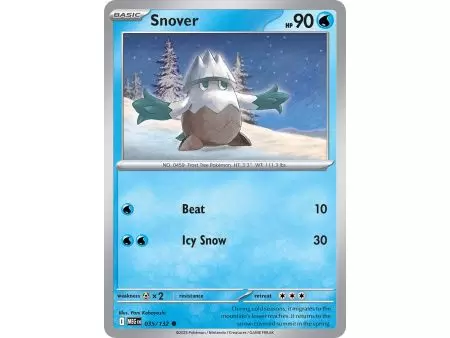 Snover (Common) – ME01 Mega Evolution | Carta POKEMON en México