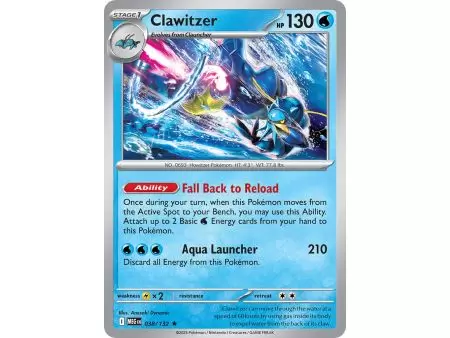 Clawitzer (Rare Holofoil) – ME01 Mega Evolution | Carta POKEMON en México