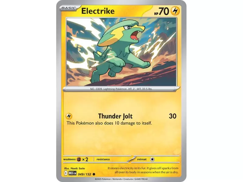 Electrike (Common) – ME01 Mega Evolution | Carta POKEMON en México