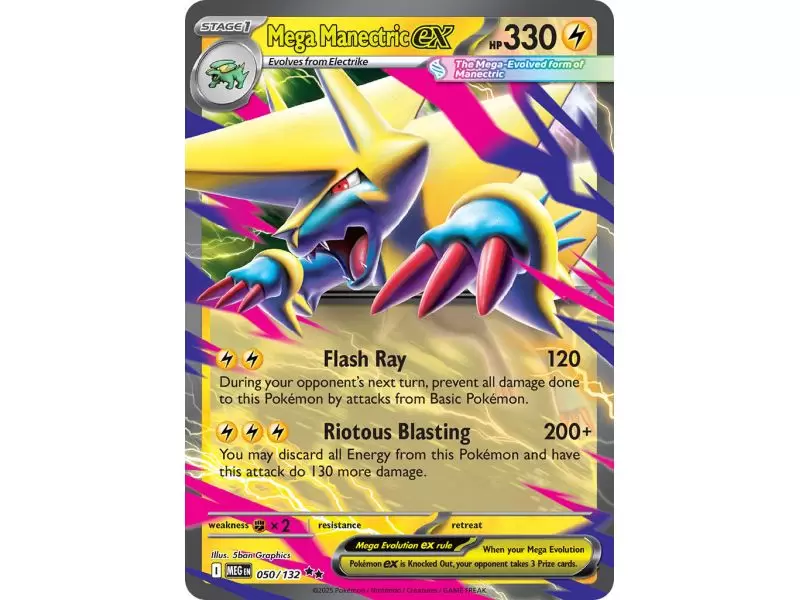 Mega Manectric ex (Double Rare) – ME01 Mega Evolution | Carta POKEMON en México