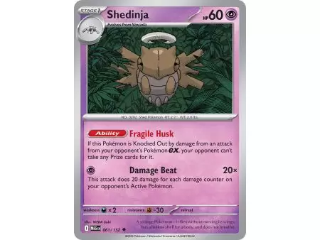 Shedninja (Uncommon) – ME01 Mega Evolution | Carta POKEMON en México