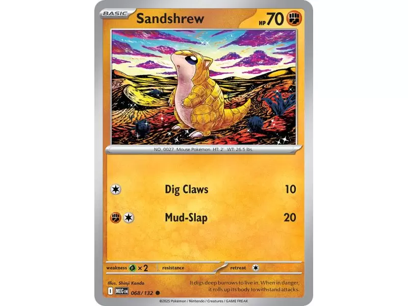 Sandshrew (Common) – ME01 Mega Evolution | Carta POKEMON en México
