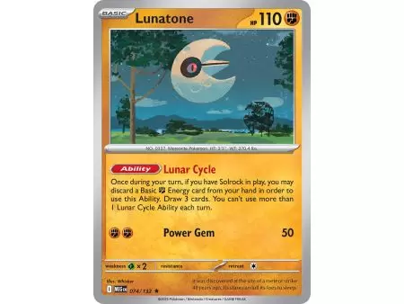 Lunatone (Rare Holofoil) – ME01 Mega Evolution | Carta POKEMON en México