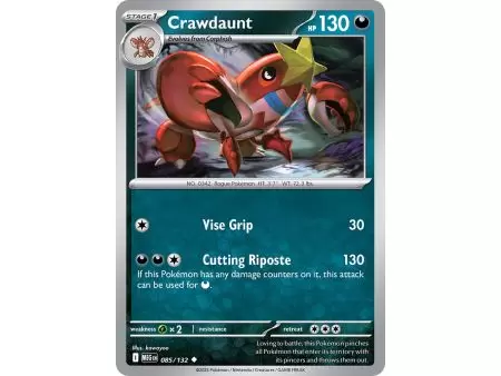 Crawdaunt (Uncommon) – ME01 Mega Evolution | Carta POKEMON en México