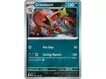 Crawdaunt (Uncommon) – ME01 Mega Evolution | Carta POKEMON en México
