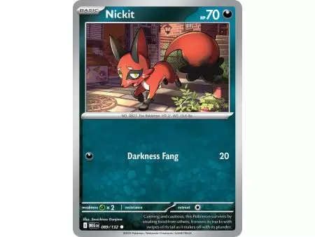 Nickit (Common) – ME01 Mega Evolution | Carta POKEMON en México
