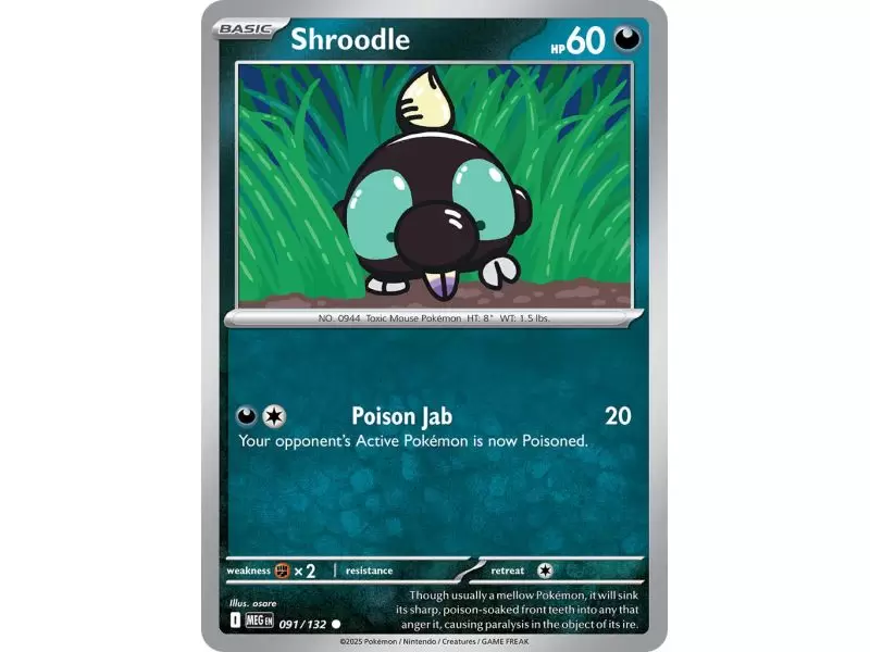 Shroodle (Common) – ME01 Mega Evolution | Carta POKEMON en México