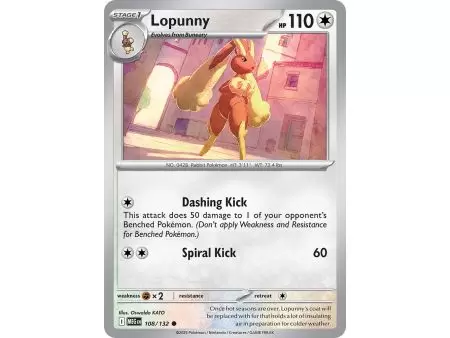 Lopunny (Common) – ME01 Mega Evolution | Carta POKEMON en México