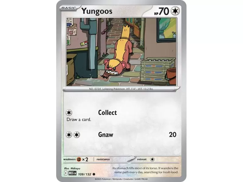 Yungoos (Common) – ME01 Mega Evolution | Carta POKEMON en México