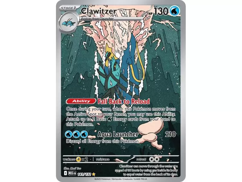 Clawitzer (Illustration Rare) – ME01 Mega Evolution | Carta POKEMON en México