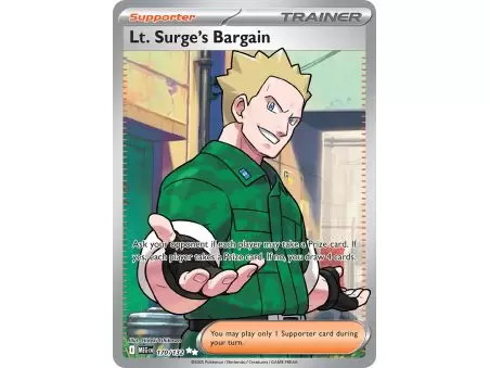 Lt. Surge's Bargain (Ultra Rare) – ME01 Mega Evolution | Carta POKEMON en México