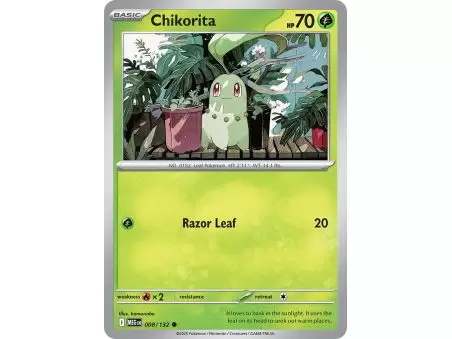 Chikorita (Common/Reverse Holofoil) – ME01 Mega Evolution | Carta POKEMON en México