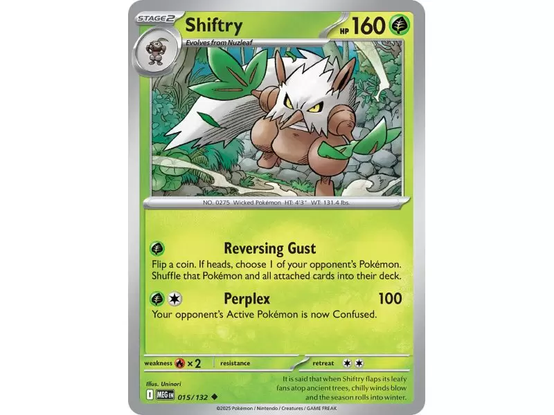 Shiftry (Uncommon/Reverse Holofoil) – ME01 Mega Evolution | Carta POKEMON en México