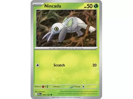 Nincada (Common/Reverse Holofoil) – ME01 Mega Evolution | Carta POKEMON en México