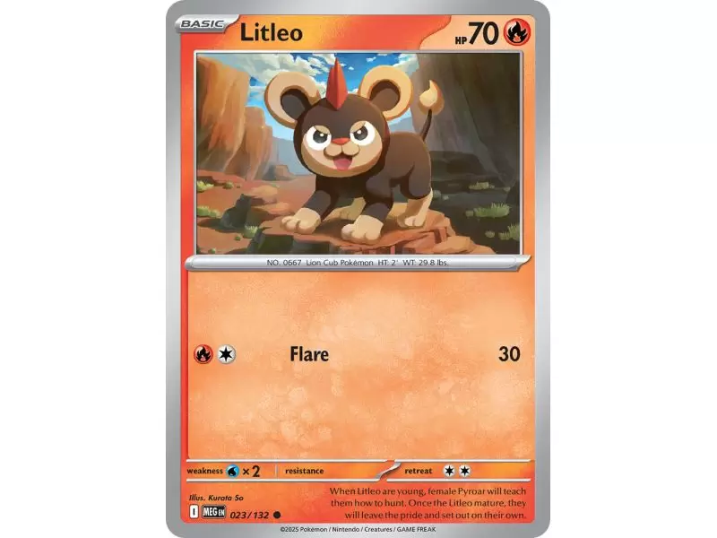 Litleo (Common/Reverse Holofoil) – ME01 Mega Evolution | Carta POKEMON en México