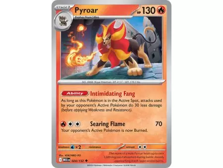 Pyroar (Uncommon/Reverse Holofoil) – ME01 Mega Evolution | Carta POKEMON en México