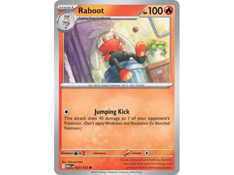 Raboot (Common/Reverse Holofoil) – ME01 Mega Evolution | Carta POKEMON en México