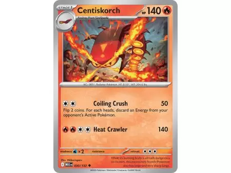 Centiskorch (Uncommon/Reverse Holofoil) – ME01 Mega Evolution | Carta POKEMON en México