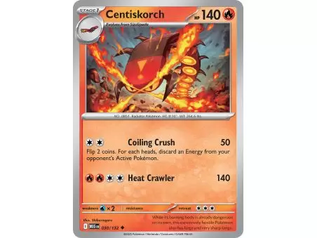 Centiskorch (Uncommon/Reverse Holofoil) – ME01 Mega Evolution | Carta POKEMON en México