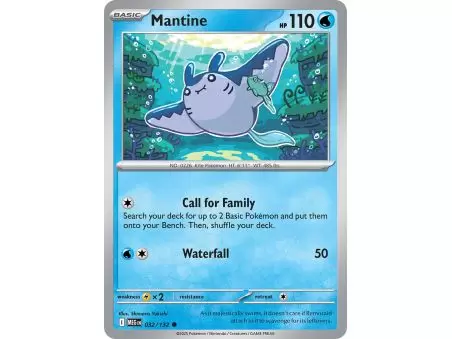 Mantine (Common/Reverse Holofoil) – ME01 Mega Evolution | Carta POKEMON en México