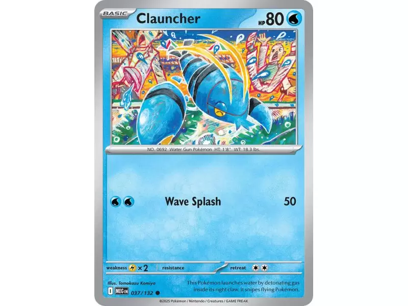Clauncher (Common/Reverse Holofoil) – ME01 Mega Evolution | Carta POKEMON en México