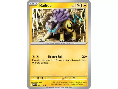 Raikou (Rare/Reverse Holofoil) – ME01 Mega Evolution | Carta POKEMON en México