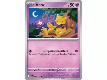 Abra (Common/Reverse Holofoil) – ME01 Mega Evolution | Carta POKEMON en México
