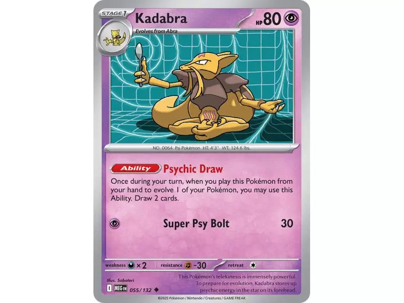 Kadabra (Uncommon/Reverse Holofoil) – ME01 Mega Evolution | Carta POKEMON en México