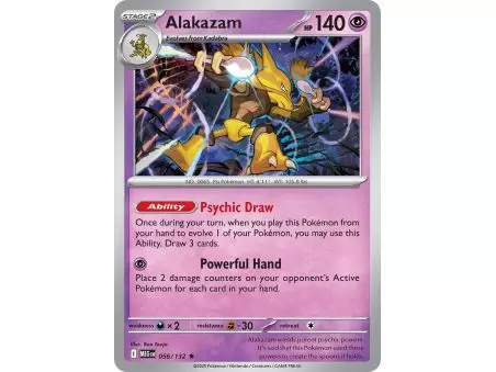 Alakazam (Rare/Reverse Holofoil) – ME01 Mega Evolution | Carta POKEMON en México