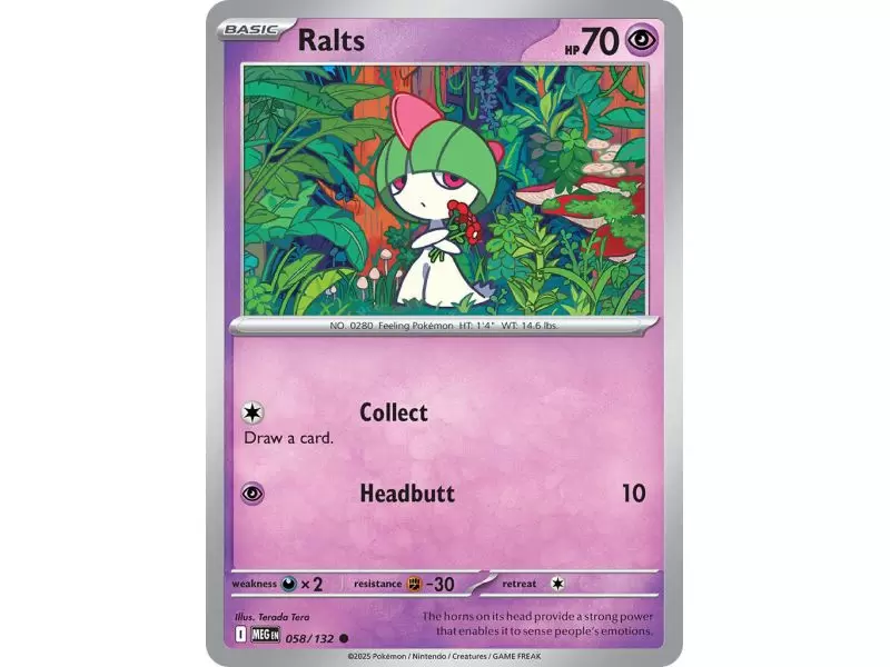 Ralts (Common/Reverse Holofoil) – ME01 Mega Evolution | Carta POKEMON en México