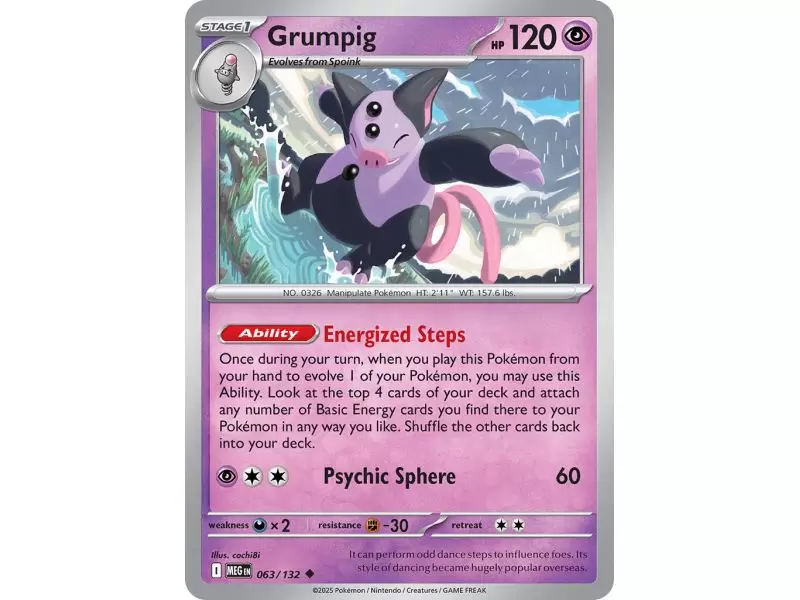 Grumpig (Uncommon/Reverse Holofoil) – ME01 Mega Evolution | Carta POKEMON en México