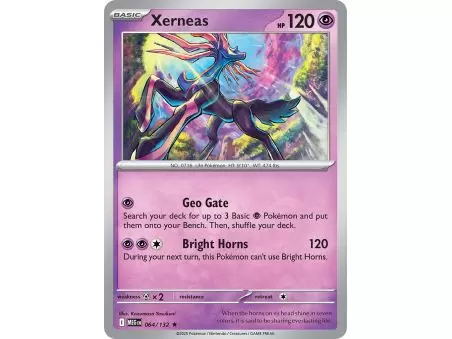 Xerneas (Rare/Reverse Holofoil) – ME01 Mega Evolution | Carta POKEMON en México