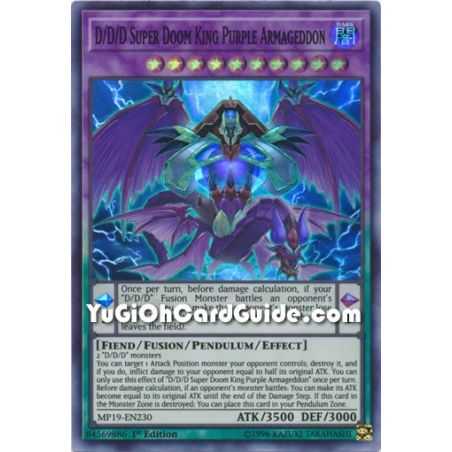 D/D/D Super Doom King Purple Armageddon (Super Rare) – 2019 Gold Sarcophagus Mega Pack | Carta YUGIOH en México