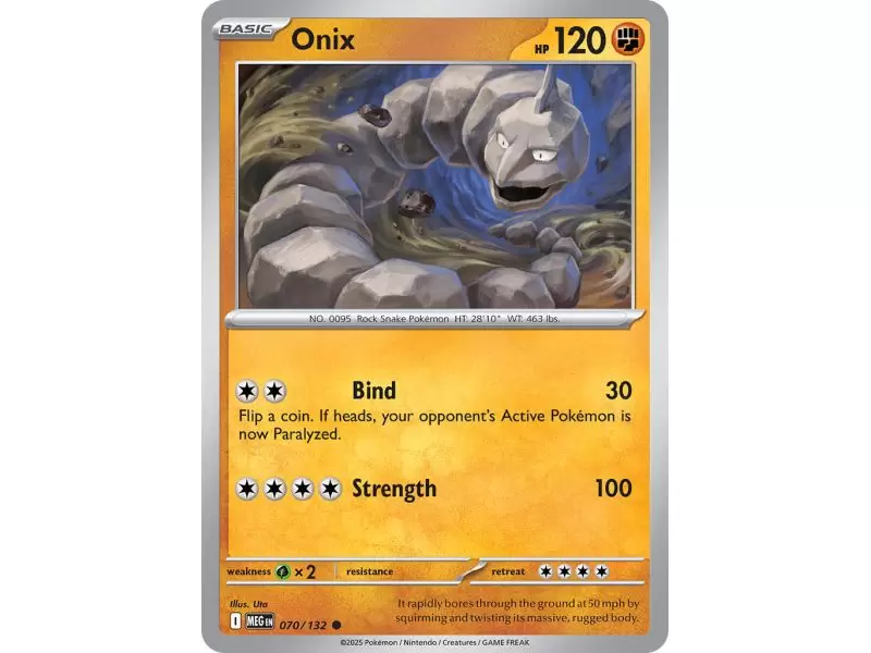 Onix (Common/Reverse Holofoil) – ME01 Mega Evolution | Carta POKEMON en México