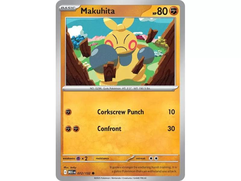 Makuhita (Common/Reverse Holofoil) – ME01 Mega Evolution | Carta POKEMON en México