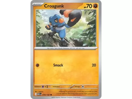 Croagunk (Common/Reverse Holofoil) – ME01 Mega Evolution | Carta POKEMON en México