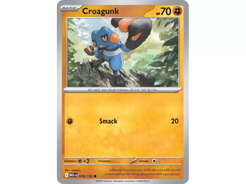 Croagunk (Common/Reverse Holofoil) – ME01 Mega Evolution | Carta POKEMON en México