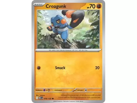 Croagunk (Common/Reverse Holofoil) – ME01 Mega Evolution | Carta POKEMON en México