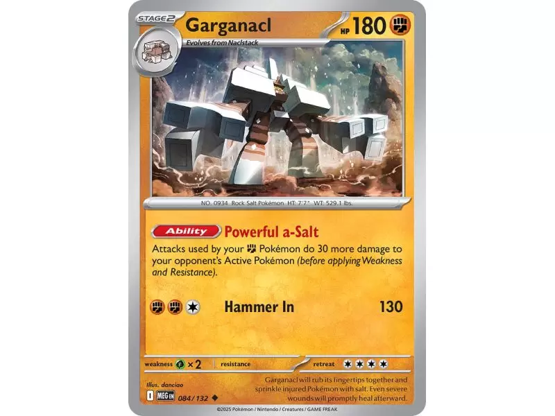 Garganacl (Uncommon/Reverse Holofoil) – ME01 Mega Evolution | Carta POKEMON en México