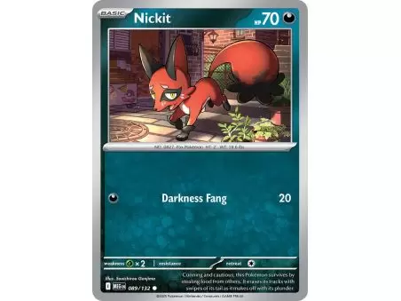 Nickit (Common/Reverse Holofoil) – ME01 Mega Evolution | Carta POKEMON en México
